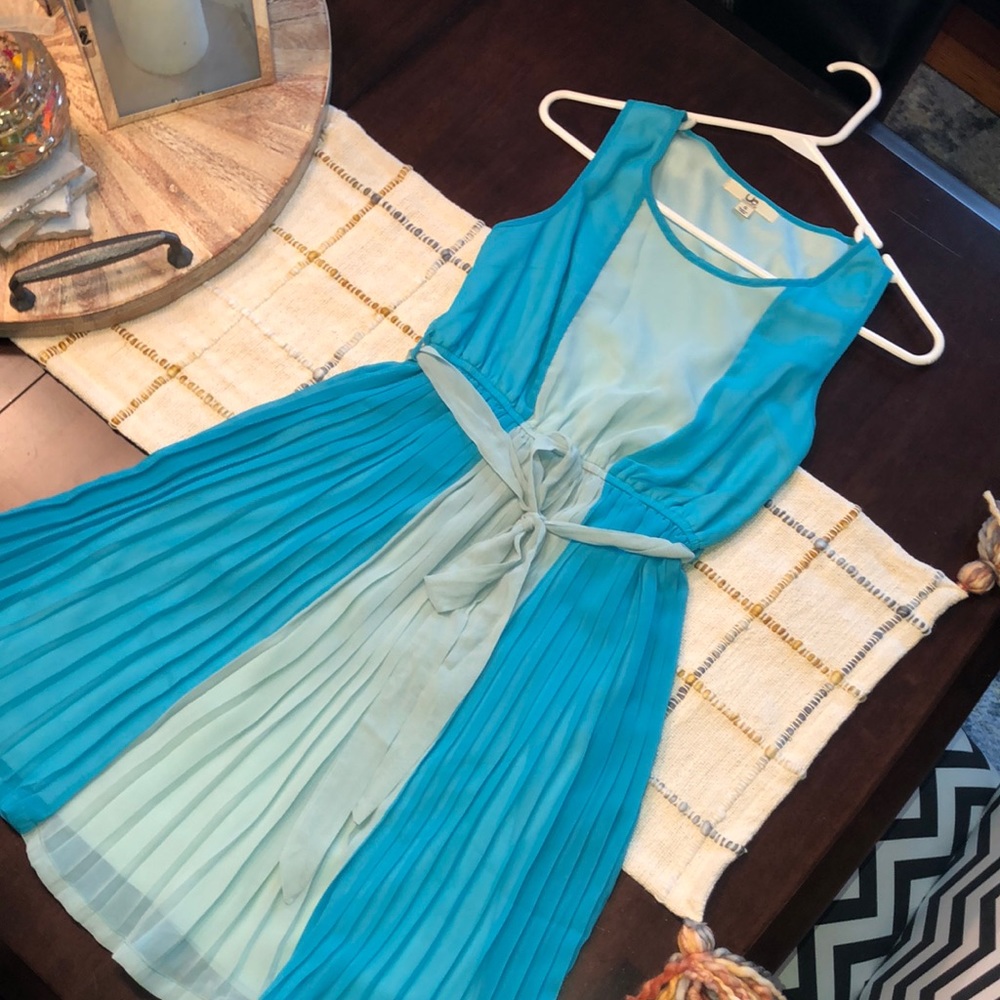 Blue two tone dress
